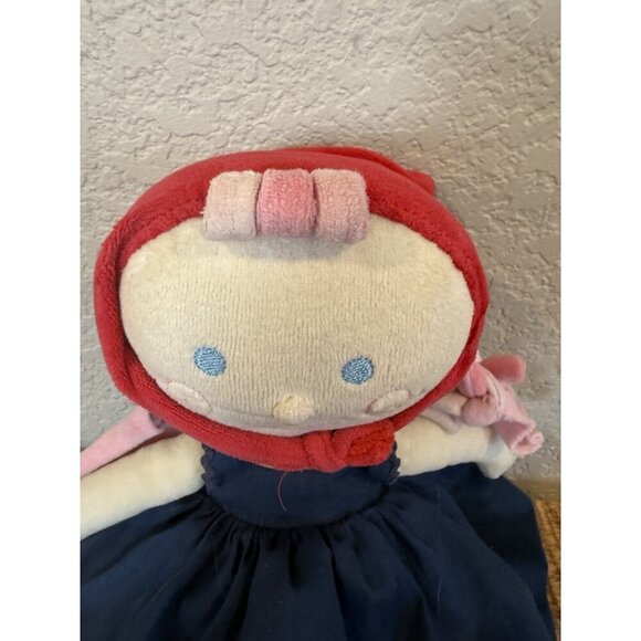 Kathe Kruse plush rag doll Blue dress Pink Braids  hair Germany Red Scarf Cloth - Picture 2 of 8